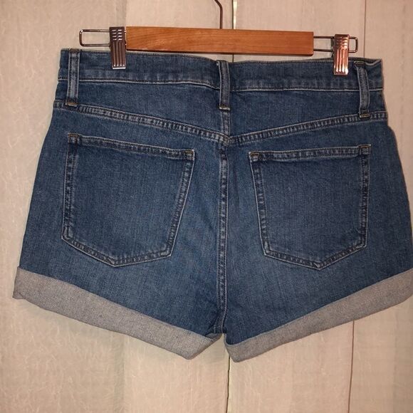 J. Crew 29 High-Rise Cuffed Blue Denim Shorts - Picture 8 of 14
